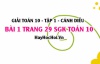 Giải bài 1 trang 29 Toán 10 tập 1 SGK Cánh Diều: Hệ bất phương trình bậc nhất hai ẩn
